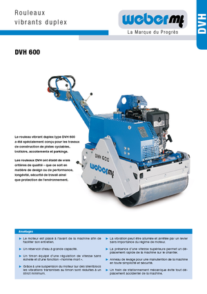 टैंडम वाइब्रेशन रोलर weber mt DVH 600
