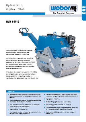 टैंडम वाइब्रेशन रोलर weber mt DVH 655 E