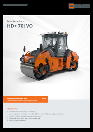 टैंडम वाइब्रेशन रोलर Hamm HD+ 70i VO