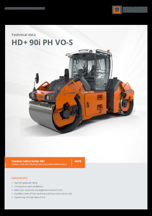 टैंडम वाइब्रेशन रोलर Hamm HD+ 90i PH VO-S