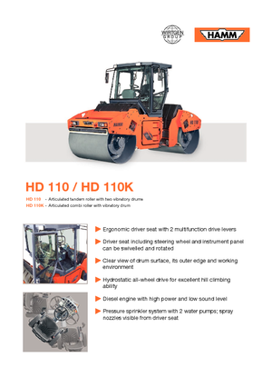 टैंडम वाइब्रेशन रोलर Hamm HD 110
