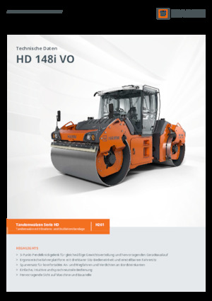 टैंडम वाइब्रेशन रोलर Hamm HD 148i VO