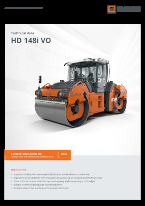 टैंडम वाइब्रेशन रोलर Hamm HD 148i VO
