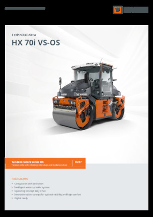 टैंडम वाइब्रेशन रोलर Hamm HX 70i VS-OS