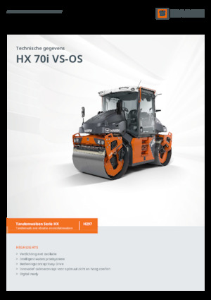 टैंडम वाइब्रेशन रोलर Hamm HX 70i VS-OS
