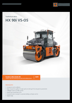 टैंडम वाइब्रेशन रोलर Hamm HX 90i VS-OS