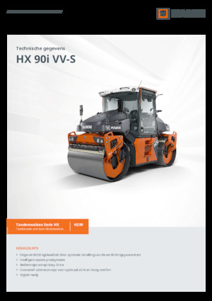 टैंडम वाइब्रेशन रोलर Hamm HX 90i VV-S