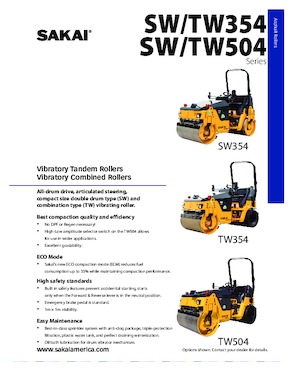 टैंडम वाइब्रेशन रोलर Sakai SW354 