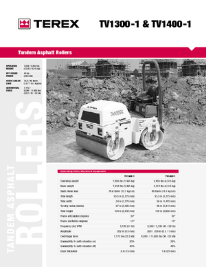 टैंडम वाइब्रेशन रोलर Terex TV 1400-1