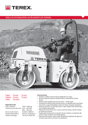टैंडम वाइब्रेशन रोलर Terex TV 800