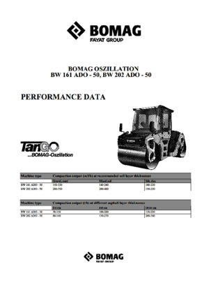 टैंडम वाइब्रेशन रोलर Bomag BW 161 ADO-50