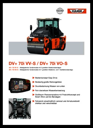 टैंडम वाइब्रेशन रोलर Hamm DV+ 70i VV-S