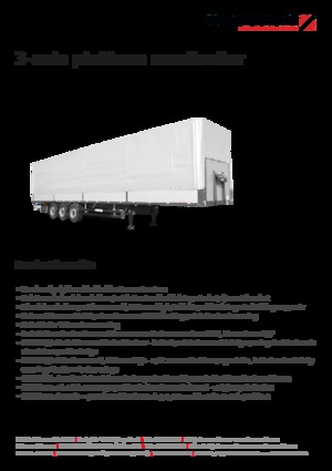 कर्टन साइड / टार्पॉलिन सेमी ट्रेलर Schwarzmüller 3-axle platform semitrailer