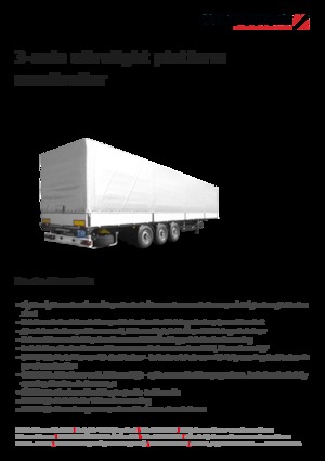 कर्टन साइड / टार्पॉलिन सेमी ट्रेलर Schwarzmüller 3-axle ultralight platform semitrailer
