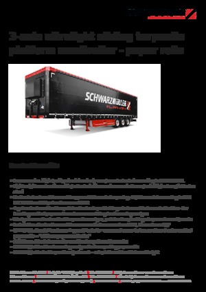 कर्टन साइड / टार्पॉलिन सेमी ट्रेलर Schwarzmüller 3-axle ultralight sliding tarpaulin platform semitrailer - coil
