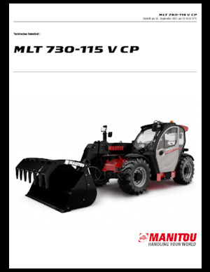टेलीहैंडलर Manitou MLT 730-115 V CP