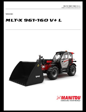 टेलीहैंडलर Manitou MLT-X 961-160 V+ L
