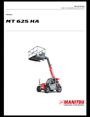 टेलीहैंडलर Manitou MT 625 HA