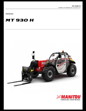 टेलीहैंडलर Manitou MT 930 H 75 K Standard