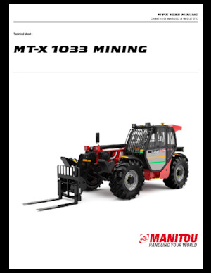 टेलीहैंडलर Manitou MT-X 1033 Mining