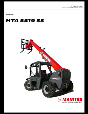 टेलीहैंडलर Manitou MTA 5519 S3