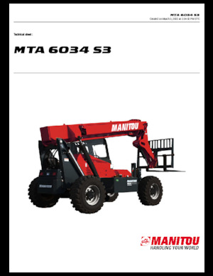 टेलीहैंडलर Manitou MTA 6034 S3