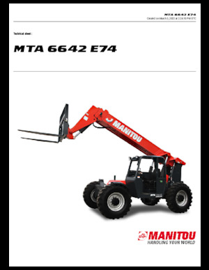टेलीहैंडलर Manitou MTA 6642 E74