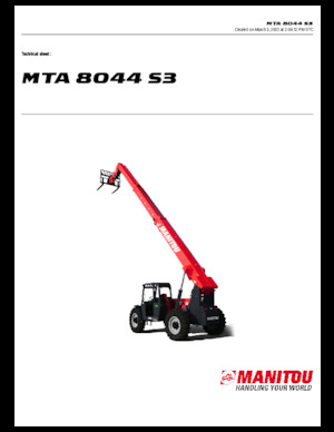 टेलीहैंडलर Manitou MTA 8044 S3