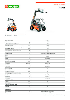 टेलीहैंडलर Ausa T 164 E X4