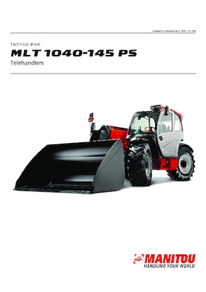 टेलीहैंडलर Manitou MLT 1040-145 PS