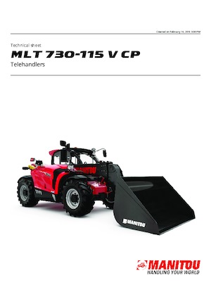 टेलीहैंडलर Manitou MLT 730-115 V CP