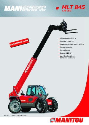 टेलीहैंडलर Manitou MLT 845 120