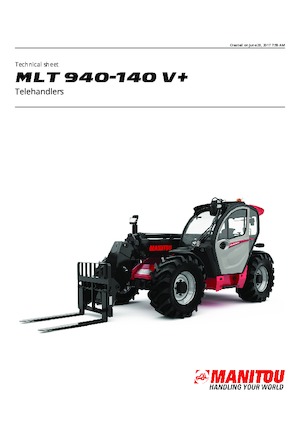 टेलीहैंडलर Manitou MLT 940-140 V+