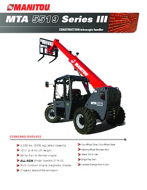टेलीहैंडलर Manitou MTA 5519