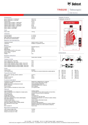 रोटेटिंग टेलीहैंडलर Bobcat TR40250