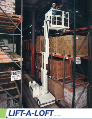 सिंगल वर्टिकल मास्ट बूम लिफ्ट Lift-A-Loft AMV36-23