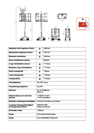सिंगल वर्टिकल मास्ट बूम लिफ्ट Bravi Leonardo HD Outdoor