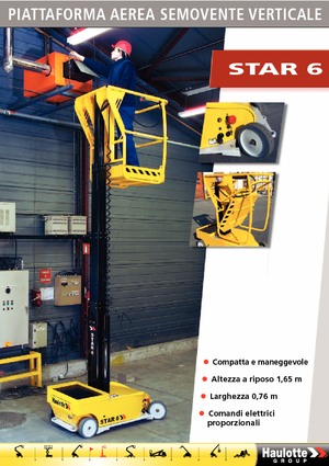 सिंगल वर्टिकल मास्ट बूम लिफ्ट Haulotte Star 6