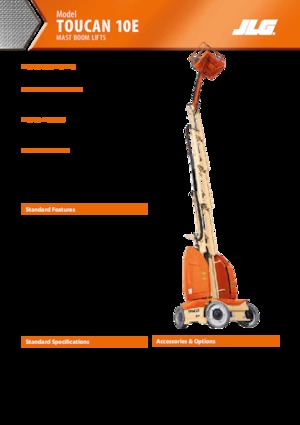 सिंगल वर्टिकल मास्ट बूम लिफ्ट JLG-Toucan Toucan 10 E