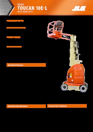सिंगल वर्टिकल मास्ट बूम लिफ्ट JLG-Toucan Toucan 10E-L