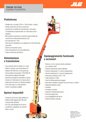 सिंगल वर्टिकल मास्ट बूम लिफ्ट JLG-Toucan Toucan 12E Plus