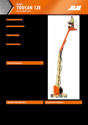 सिंगल वर्टिकल मास्ट बूम लिफ्ट JLG-Toucan Toucan 12E