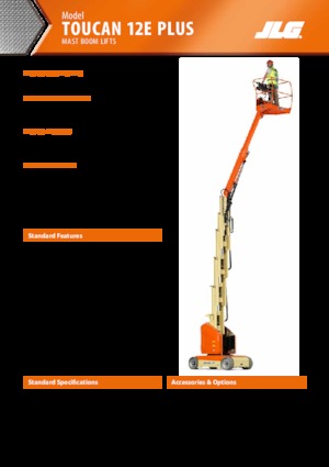 सिंगल वर्टिकल मास्ट बूम लिफ्ट JLG-Toucan Toucan 12E Plus