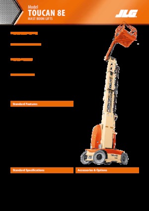 सिंगल वर्टिकल मास्ट बूम लिफ्ट JLG-Toucan Toucan 8 E