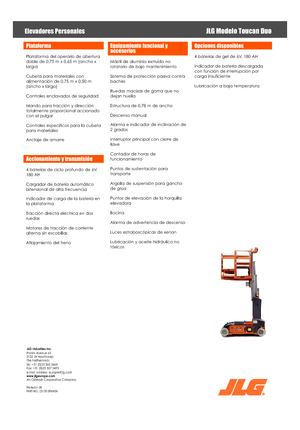 सिंगल वर्टिकल मास्ट बूम लिफ्ट JLG-Toucan Toucan-DUO