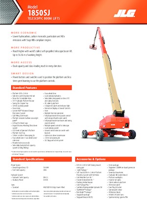 व्हील्ड टेलीस्कोपिक बूम लिफ्ट JLG 1850SJ