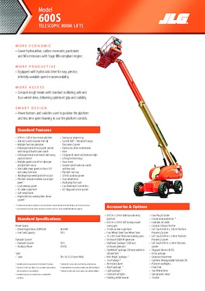 व्हील्ड टेलीस्कोपिक बूम लिफ्ट JLG 600S