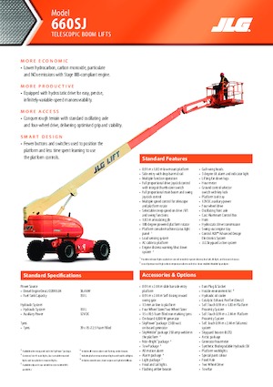 व्हील्ड टेलीस्कोपिक बूम लिफ्ट JLG 660SJ