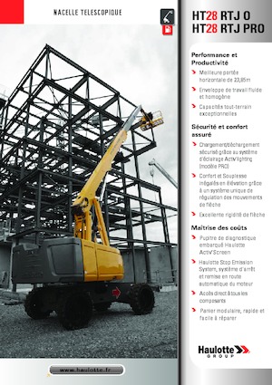 व्हील्ड टेलीस्कोपिक बूम लिफ्ट Haulotte HT28 RTJ PRO