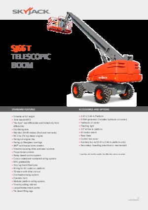 व्हील्ड टेलीस्कोपिक बूम लिफ्ट Skyjack SJ 66 T
